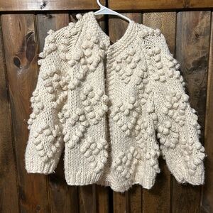 Chicwish Cream Textured Cardigan Sweater